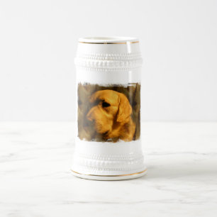 Golden retriever-Hundebier Stein Bierglas