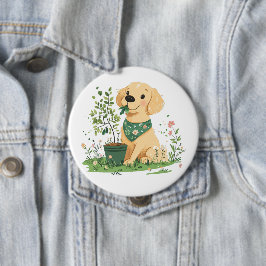 Golden Retriever Hundegarten Button
