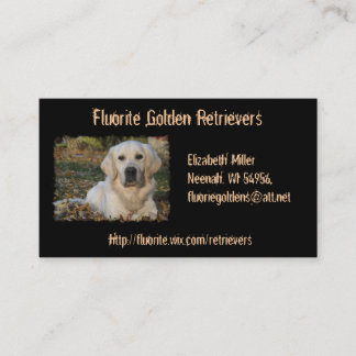 Golden retriever-Hundegewohnheits-Visitenkarte Visitenkarte