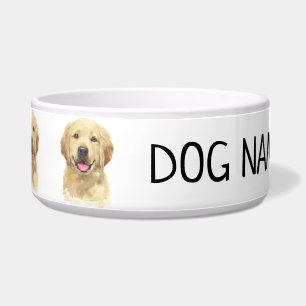 Golden retriever-Hundehaustier-Tier-Aquarell Napf