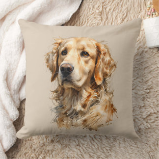 Golden Retriever Hundekunst-Kissen  Kissen