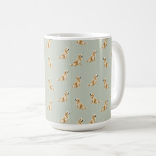 Golden Retriever Hundemuster Tasse