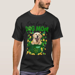 Golden Retriever Hundemutter Irisches Grünes Kleeb T-Shirt