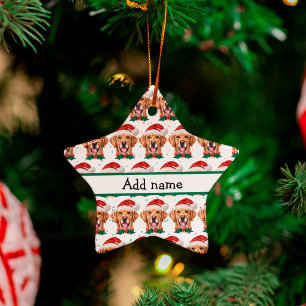 Golden Retriever Hunderasse Weihnachten Keramik Ornament
