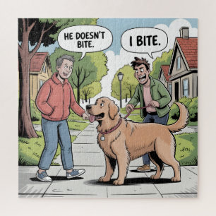 Golden Retriever I Beiße Lustige Cartoon