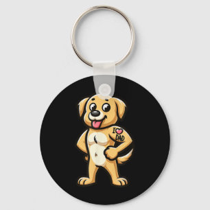 Golden Retriever I Liebe Vater Funny Dog Tattoo _1 Schlüsselanhänger