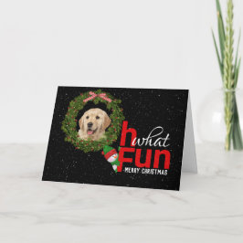Golden Retriever im Ferienkranz Karte