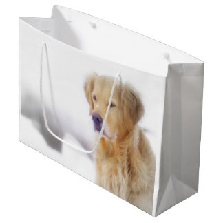 Golden retriever im Schnee Große Geschenktüte