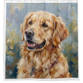 Golden Retriever Impressionist Kunst Duschvorhang
