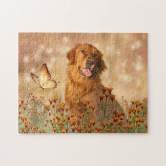 Golden Retriever in Blume