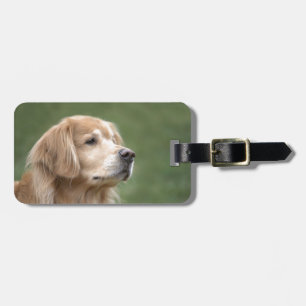 Golden retriever in der Nahaufnahme Gepäckanhänger
