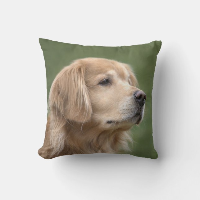 Golden retriever in der Nahaufnahme Kissen (Vorderseite)