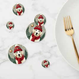 Golden Retriever in Festive Sweater - Cozy Christm Konfetti