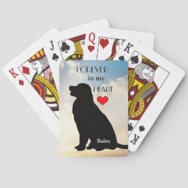 Golden Retriever Individuelle Name Memorial Silhou Spielkarten