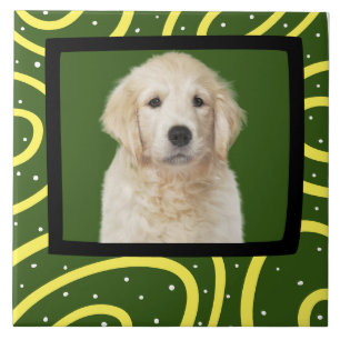 Golden Retriever - individueller Foto-Rahmen Fliese