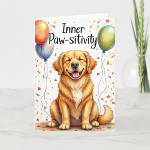 Golden Retriever "Innere Pfoten-Positivität" Carto Karte