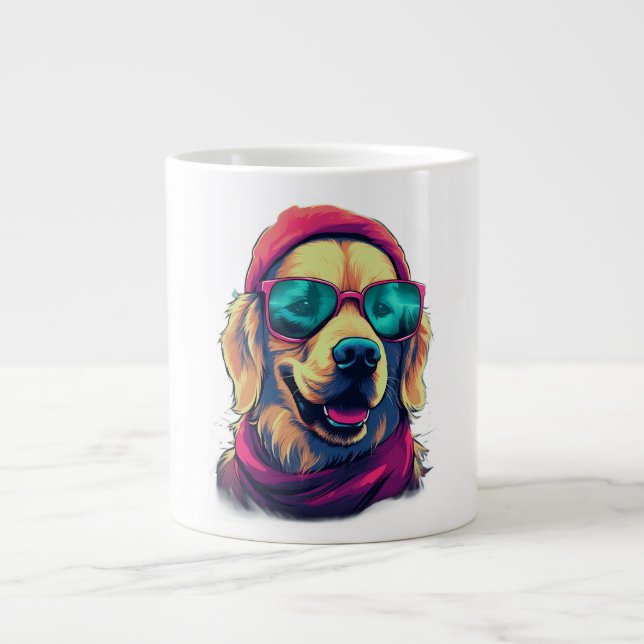 Golden Retriever Jumbo-Tasse (Vorderseite)
