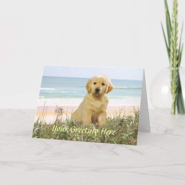 Golden retriever-Karte Karte (Vorderseite)