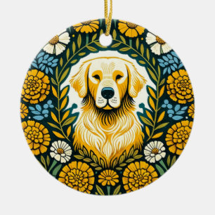Golden Retriever Keramik Ornament