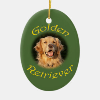 Golden retriever keramik ornament