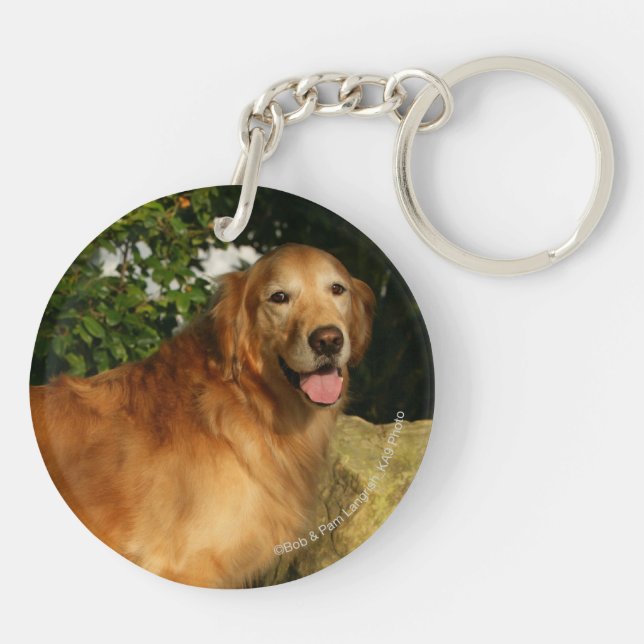 Golden retriever-Keuchen Schlüsselanhänger (Rückseite)