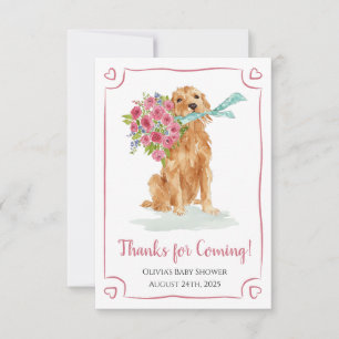 Golden Retriever Kinderdusche Danke, Cards Dankeskarte