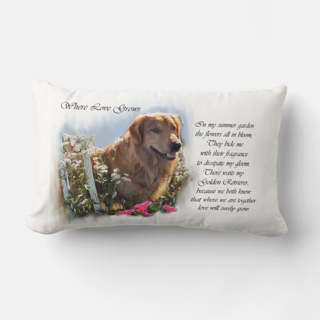 Golden Retriever Kunst Geschenke Lendenkissen (Vorderseite)