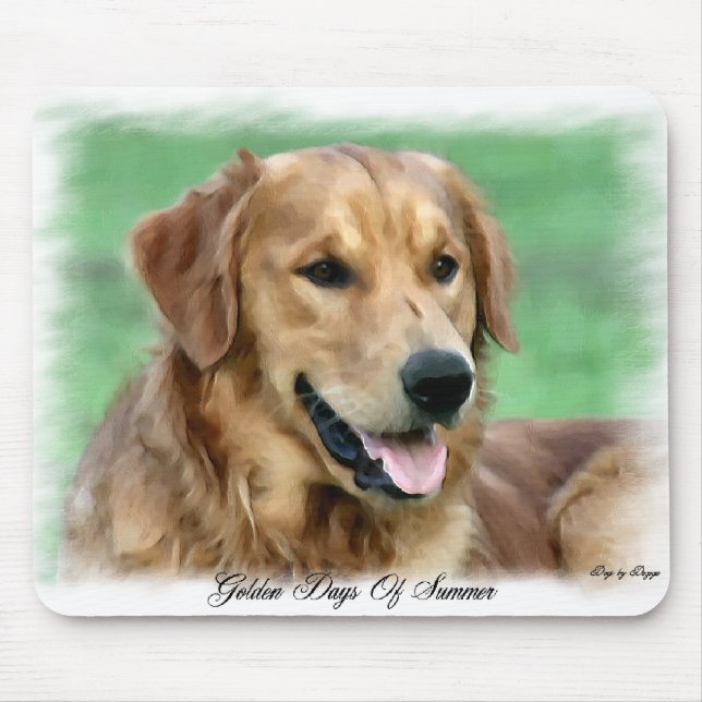 Golden Retriever Kunst Geschenke Mousepad (Vorne)