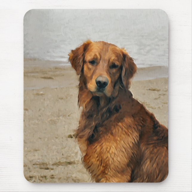 Golden Retriever Kunstgeschenke Mousepad (Vorne)