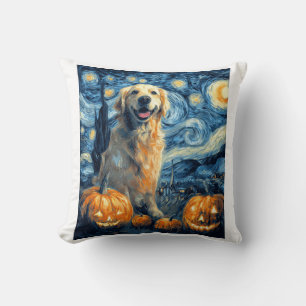 Golden Retriever Kürbis Sternennacht Hundemama Van Kissen