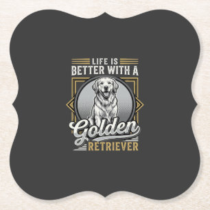 Golden Retriever Leben ist besser Hund Untersetzer