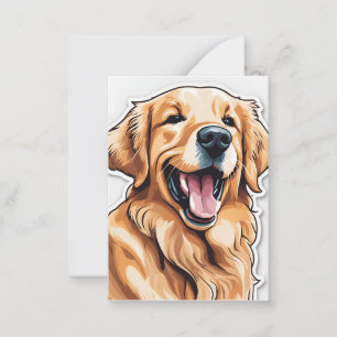 Golden Retriever   Leere Nachricht Mitteilungskarte