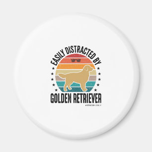 Golden Retriever Leicht Ablenkbar Vintage-Hundedes Magnet