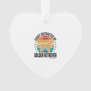 Golden Retriever Leicht Ablenkbar Vintage-Hundedes Ornament
