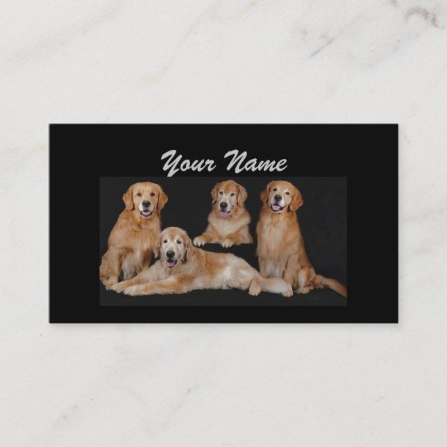 Golden retriever-Liebhaber-Visitenkarte Visitenkarte (Vorderseite)