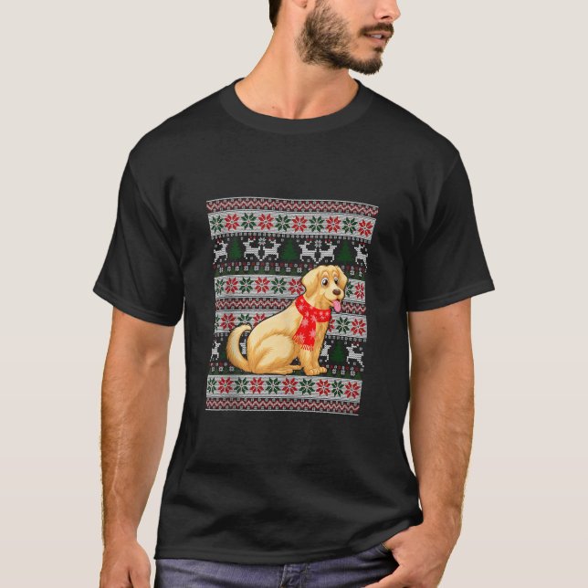 Golden Retriever Lover Christmas Family Matching P T-Shirt (Vorderseite)