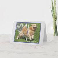 Golden retriever-lustige Geburtstags-Karte "Flappy