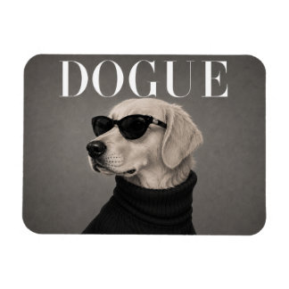 Golden Retriever Luxus-Mode-Hundeporträt Flexi Magnet