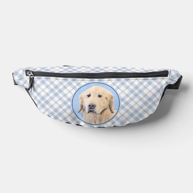 Golden Retriever Malerei Niedlich Original Hunde K Bauchtasche (Ablage )