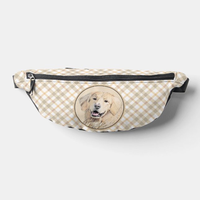 Golden Retriever Malerei Niedlich Original Hunde K Bauchtasche (Ablage )
