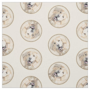 Golden Retriever Malerei Niedlich Original Hunde K Stoff