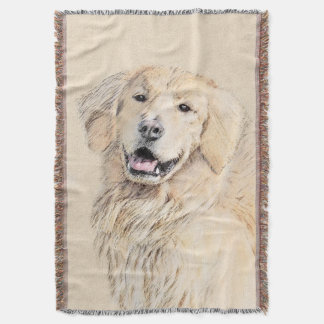 Golden Retriever Malerei - Niedliche Original Hund Decke