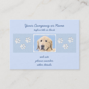 Golden Retriever Malerei - Niedliche Original Hund Visitenkarte