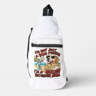 Golden Retriever Mama Cartoon Crossbody Bag