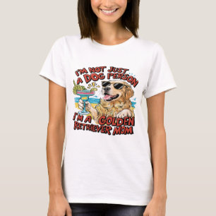 Golden Retriever Mama Cartoon T-Shirt