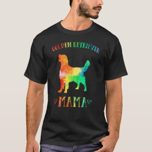 Golden Retriever Mama Farbige Muttertags-Mama T-Shirt
