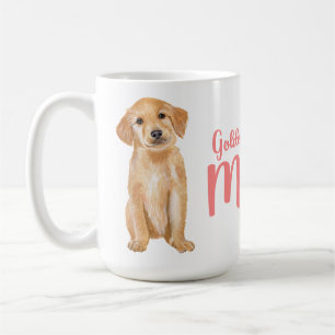 Golden Retriever Mama Geschenk Wasserfarbe Welpe   Kaffeetasse