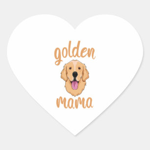 Golden Retriever Mama Herz-Aufkleber