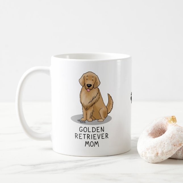 Golden Retriever Mama - Hunde Mama Kaffeetasse (Mit Donut)