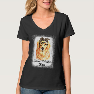 Golden Retriever Mama Leopard gebleicht Dose Pet T-Shirt